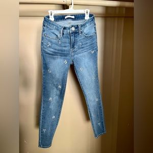 LC Lauren Conrad Flower Skinny Jeans